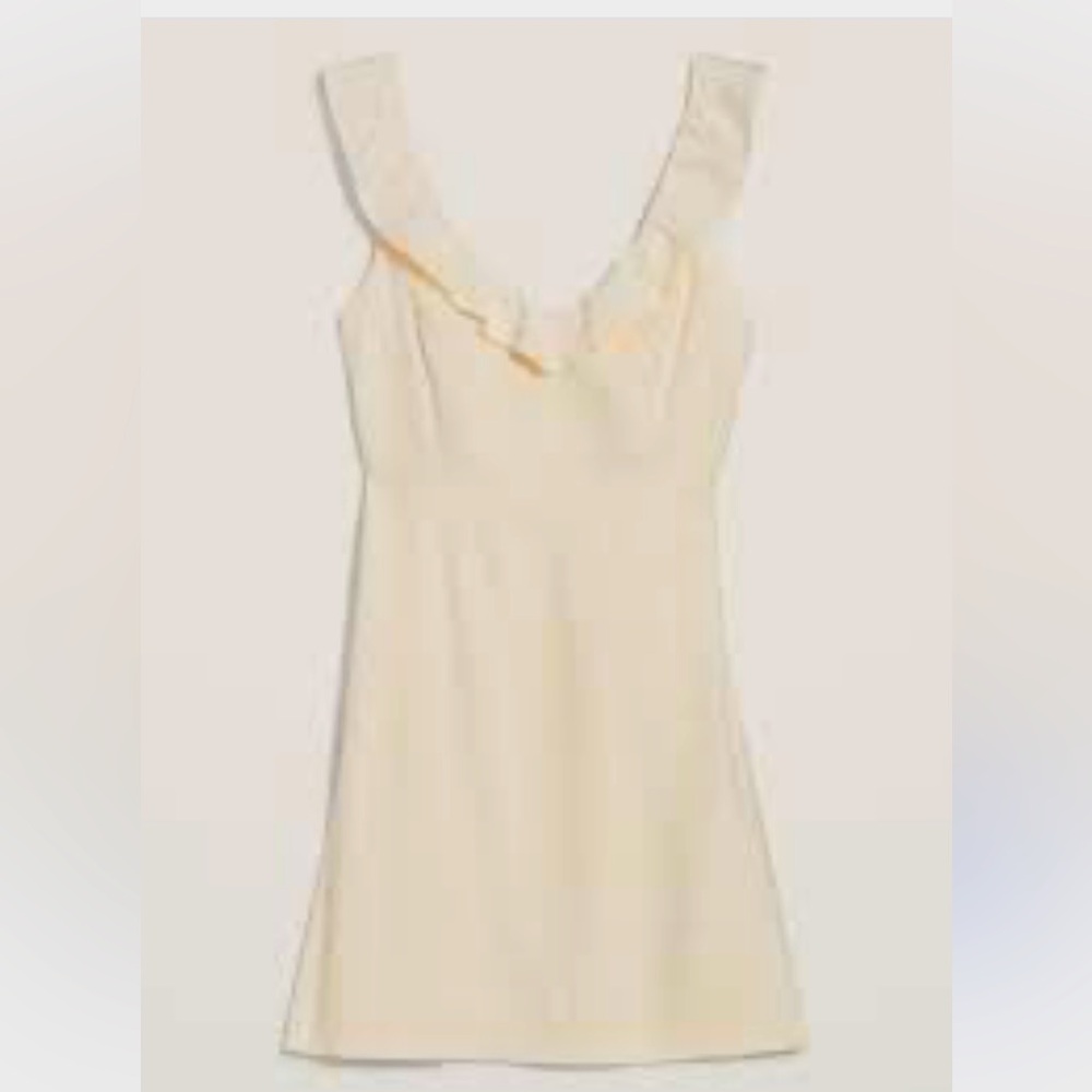 Old Navy Crème de la Crème Linen Blend V-Neck Spaghetti Strap Dress . Size L .